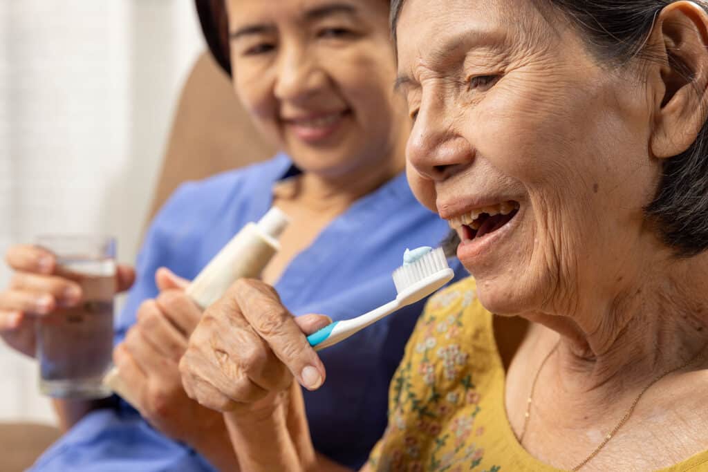 Alzheimer's care can help seniors with dental health as the disease progresses.